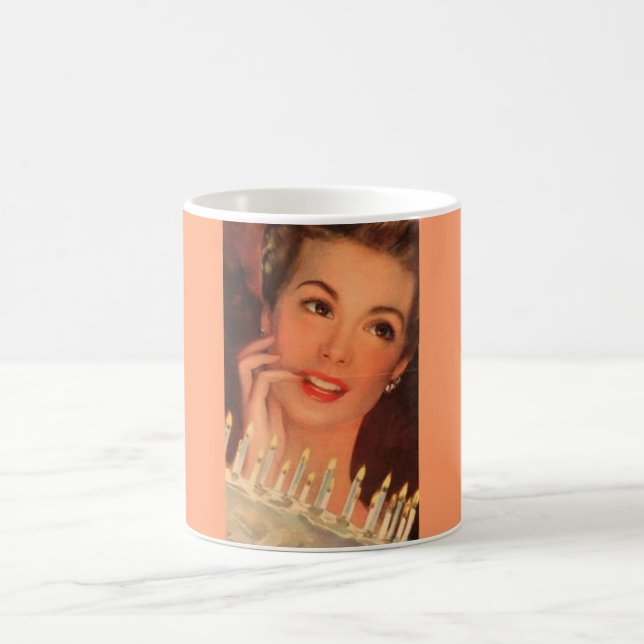 Retro Housefrau Birthday Kaffeetasse (Mittel)