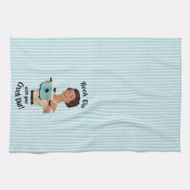 Retro Housefrau Rock Out mit Crock Out WOC Geschirrtuch