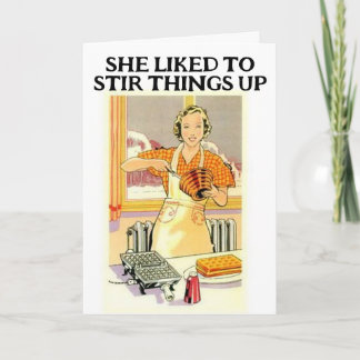 RETRO HOUSEWIFE FUNNY BIRTHDAY GREETING CARDS KARTE