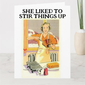 RETRO HOUSEWIFE FUNNY BIRTHDAY GREETING CARDS KARTE