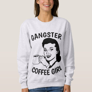 RETRO HOUSEWIFE Funny Coffee T - Shirt GANGSTER