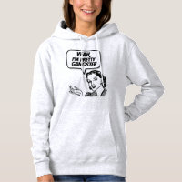 RETRO HOUSEWIFE "GANGSTER" FUNNY T - SHIRT HOODIE