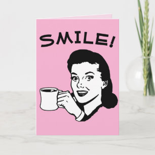 RETRO HOUSEWIFE KAFFEE GEBURTSTAGSKARTE KARTE