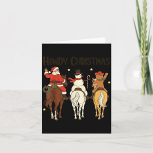 Retro Howdy Weihnachten Santa Schneemann Lebkuchen Karte