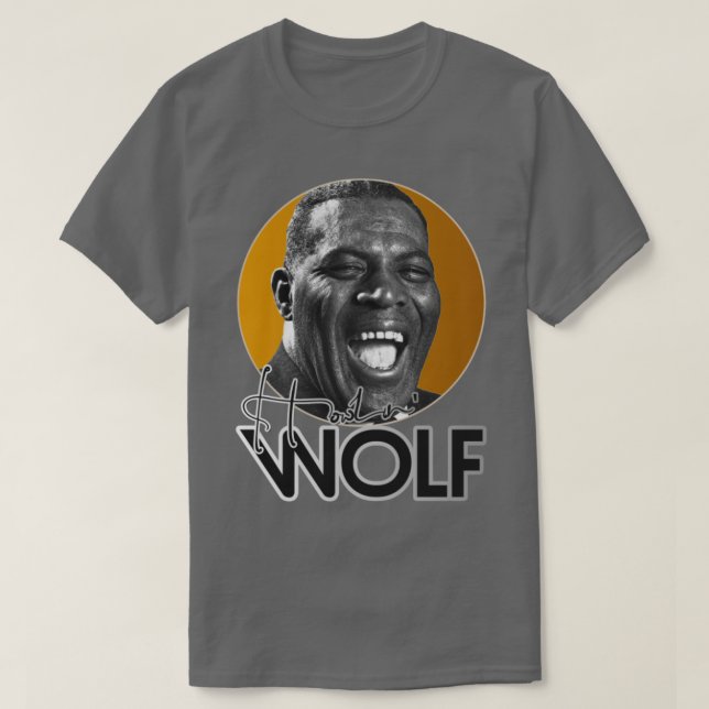 Retro Howlin Wolf Gold Tribute T-Shirt (Design vorne)