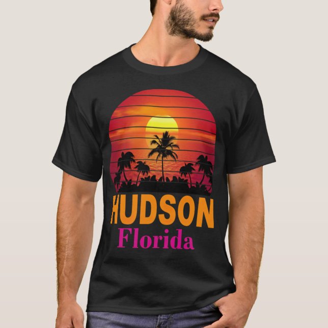 Retro Hudson Beach Florida Shirts (Vorderseite)