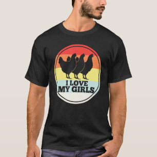 Retro Huhn Henne Küken T-Shirt
