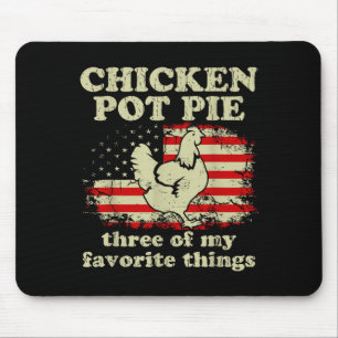 Retro-Huhn T E Drei meiner Lieblingssachen Lustig Mousepad