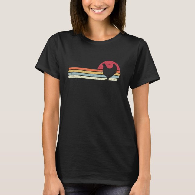 Retro-Huhn T-Shirt (Vorderseite)