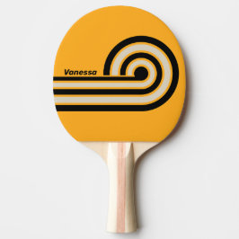 Retro Hummel Buzz Lockenstreifen mit Namen Tischtennis Schläger