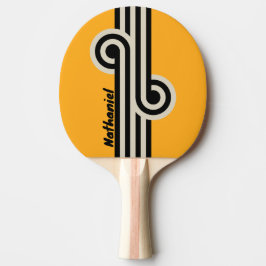 Retro Hummel Summen-Schleife mit Namen Tischtennis Schläger
