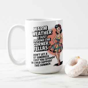Retro-Humor der 1950er Jahre – Lustiges Sommerwarn Kaffeetasse