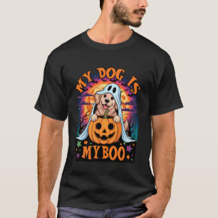Retro-Hund Halloween-Geist Golden Retriever Mein H T-Shirt
