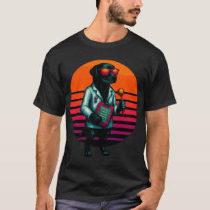 Retro-Hund mit Bewegungstherapie Physiotherapeut T-Shirt