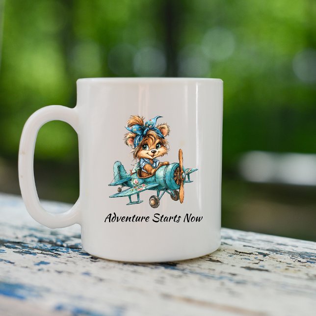 Retro-Hund-Pilot-Tasse Kaffeetasse (Von Creator hochgeladen)
