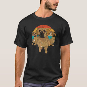 Retro-Hund Puggle T-Shirt