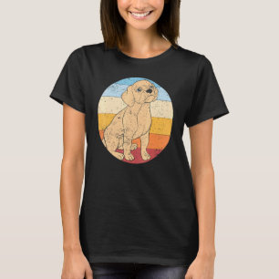 Retro-Hund süßes Tier Puggle T-Shirt