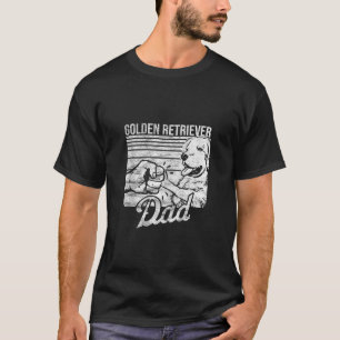 Retro Hund Vintage Weißer Englisch Golden Retrieve T-Shirt