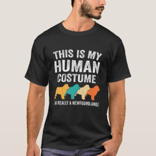 Retro-Hunde Das ist mein menschliches Kostüm-Neufu T-Shirt