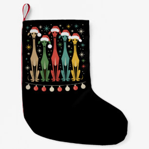 Retro-Hunde im Stil der Mitte des 20. Jahrhunderts Kleiner Weihnachtsstrumpf