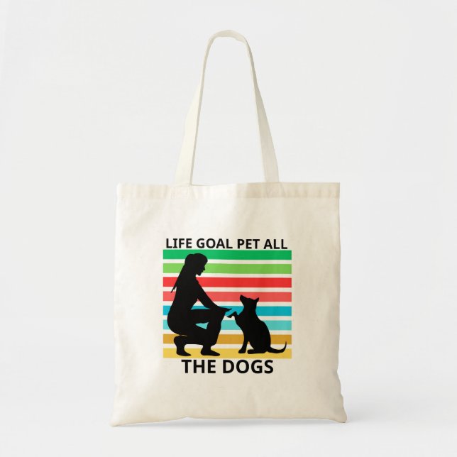 Retro-Hundefreund-Tasche Geschenk Tragetasche (Vorne)