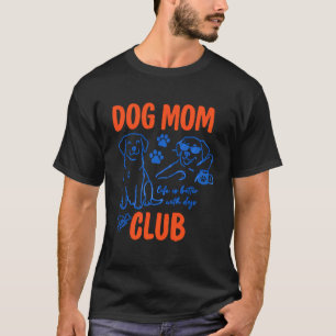 Retro-Hundemutter-Club Tierliebhaber Hunde-Mama T-Shirt