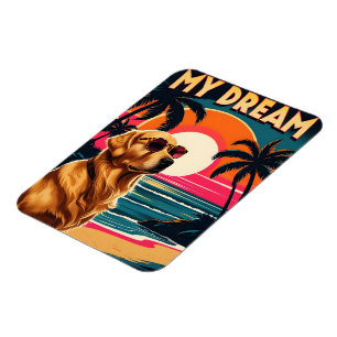Retro-Hundesonnenbrille Vintage-Sonnenuntergang St Magnet