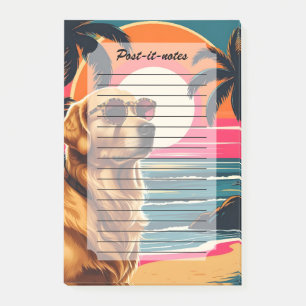 Retro-Hundesonnenbrille Vintage-Sonnenuntergang St Post-it Klebezettel