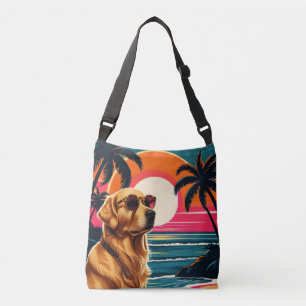 Retro-Hundesonnenbrille Vintage-Sonnenuntergang St Tragetaschen Mit Langen Trägern