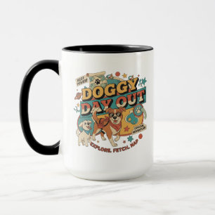 Retro-Hundetag - Vintage-Ästhetik für Hunde-Liebha Tasse