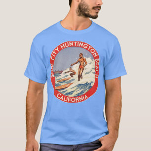 Retro Huntington Beach CA 70er Surf City Souvenir T-Shirt