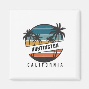 Retro Huntington Beach Kalifornien Surfbrett Surfe Magnet