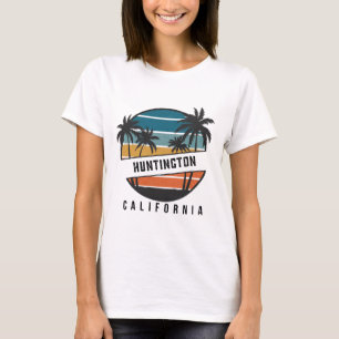 Retro Huntington Beach Kalifornien Surfbrett Surfe T-Shirt