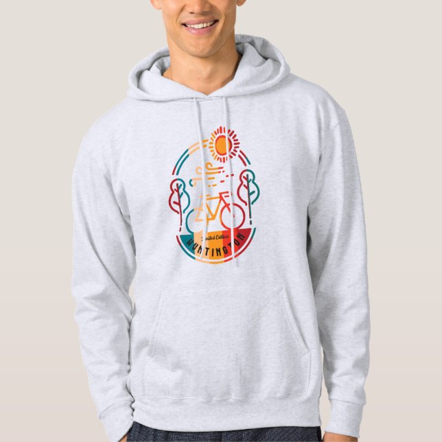 Retro Huntington Bike Trail Hoodie (Vorderseite)