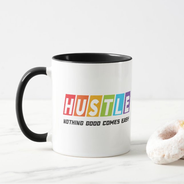 Retro Hustle Nichts Gutes kommt einfach Tasse (Mit Donut)