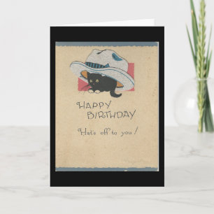 Retro "Hut ab vor dir" Geburtstag Karte