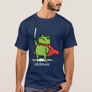Retro Huzzah Frosch Ritter Lustiges Schwert Meme Z T-Shirt