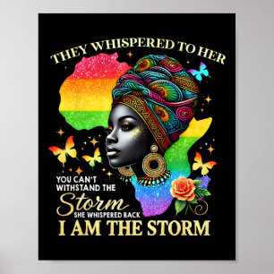 Retro I Am The Storm Inspirierend Afrikanischer St Poster