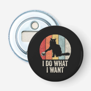 Retro I Do I What I Woll Cat Shirt Cat Lover Eigen Flaschenöffner