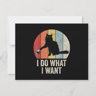 Retro I Do I What I Woll Cat Shirt Cat Lover Eigen Save The Date