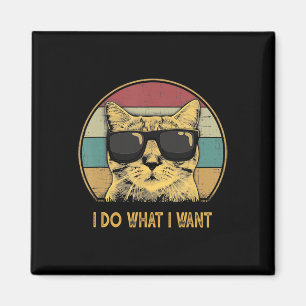 Retro I Do, was ich Gewollt Cat Funny Cat Lover Magnet