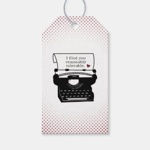 Retro I Find you tolerable Valentinstag Geschenkanhänger