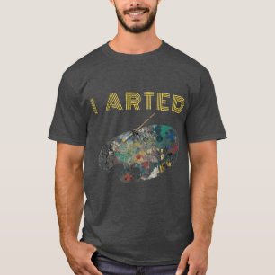 Retro-I-gemaltes-funniges Maltablett für Künstler T-Shirt