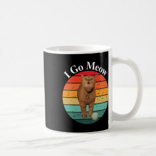 Retro I Go Meow Funny Cat Singmememe Kaffeetasse