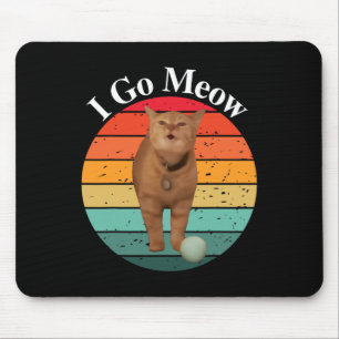 Retro I Go Meow Funny Cat Singmememe Mousepad