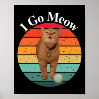 Retro I Go Meow Funny Cat Singmememe