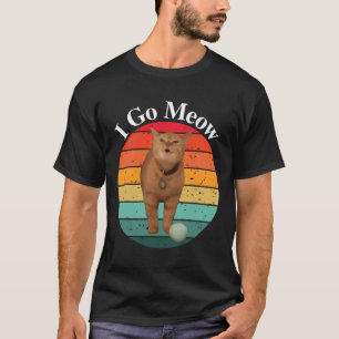 Retro I Go Meow Funny Cat Singmememe T-Shirt