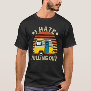 Retro I Hasse Camping Camper Caravan abziehen T-Shirt