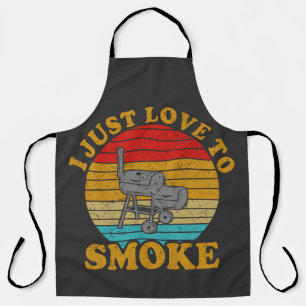 Retro I Just Love To Smoke BBQ Grill T-Shirt Schürze