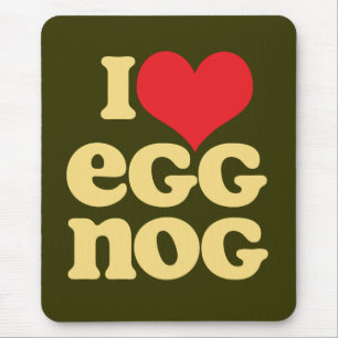 Retro I Liebe Eggnog Mousepad Green